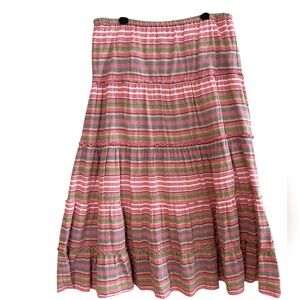Tasha Polizzi Pamela Punk Tiered Ruffle Maxi Cotton Skirt XL NWT western cowgirl